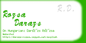 rozsa darazs business card